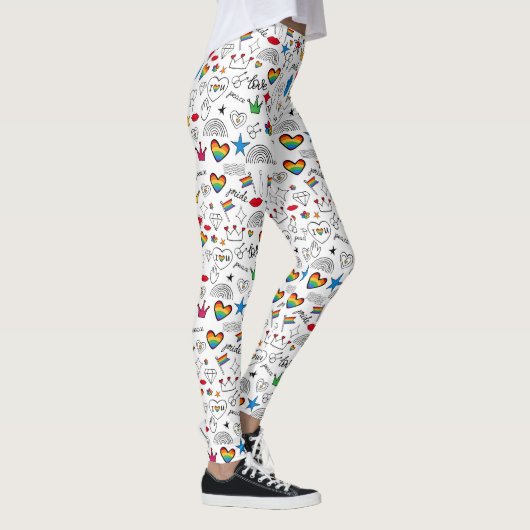 Leggings Motif Gay pride Doodle (Droite)