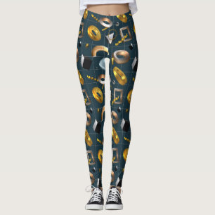 Leggings Motif géométrique 3D