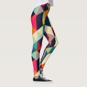 Leggings motif géométrique 3D RETRO couleur chic (Droite)