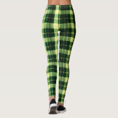 Leggings Motif géométrique à maille verte (Dos)