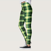 Leggings Motif géométrique à maille verte (Gauche)