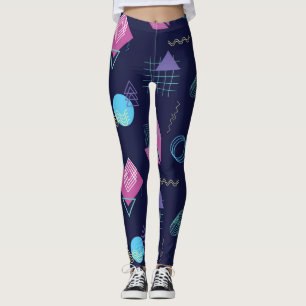 Leggings motif géométrique Abstrait, formes de trait.