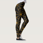 Leggings Motif géométrique art déco noir et or (Droite)