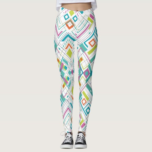 Leggings Motif géométrique Aztec (Devant)