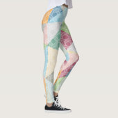 Leggings Motif géométrique blanc et Motif coloré (Droite)