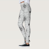Leggings Motif géométrique blanc et noir (Gauche)