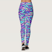 Leggings Motif géométrique bleu coloré Abstrait cool (Dos)