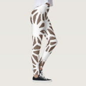 Leggings motif géométrique Brown et blanc (Droite)