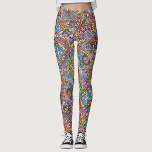 Leggings Motif géométrique Cityscape-Modern Bauhaus