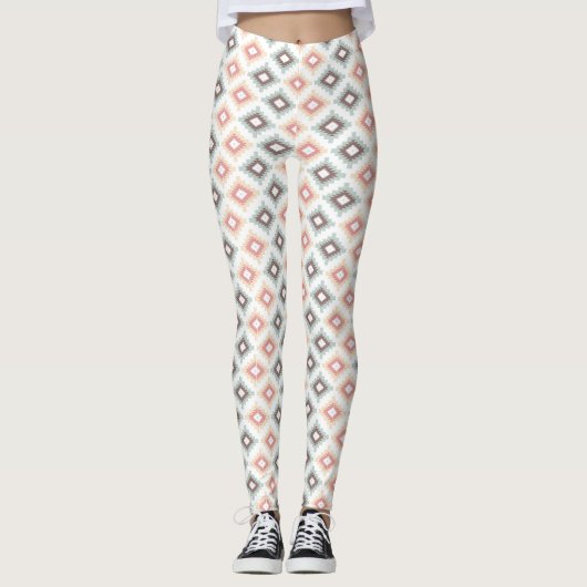 Leggings Motif géométrique dans le style aztèque (Devant)