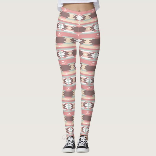 Leggings Motif géométrique dans le style aztèque 2 (Devant)