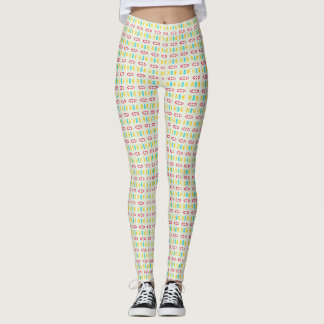 Leggings Motif géométrique de couleur florale