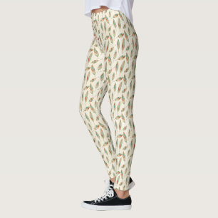 Leggings Motif géométrique de plume d'étape de Geo de