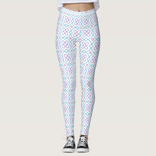 Leggings Motif géométrique dynamique avec cercle d'interver (Devant)