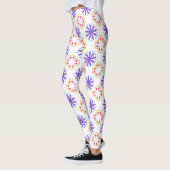 Leggings Motif géométrique floral coloré (Gauche)