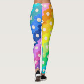Leggings Motif géométrique Hexagon arc-en-ciel lumineux (Dos)