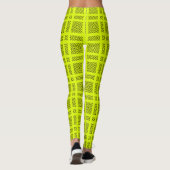 Leggings Motif géométrique jaune citron (Dos)