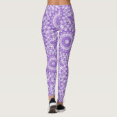 Leggings Motif géométrique mandala violet (Dos)