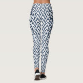Leggings Motif géométrique moderne bleu marine (Dos)