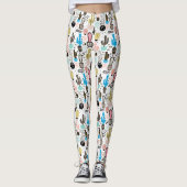 Leggings Motif géométrique moderne Cactus (Devant)