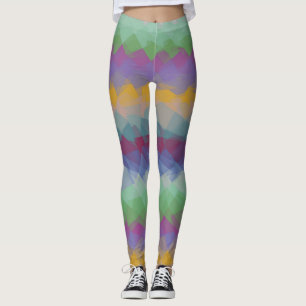 Leggings Motif géométrique moderne coloré #39
