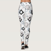 Leggings Motif géométrique moderne multicolore (Dos)