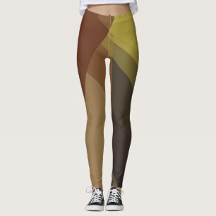 Leggings Motif géométrique moderne Tan Brown