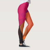 Leggings Motif géométrique moderne violet orange noir (Droite)