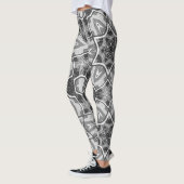 Leggings Motif géométrique noir blanc (Gauche)