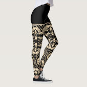 Leggings Motif géométrique noir et beige (Droite)