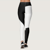 Leggings Motif géométrique noir et blanc (Dos)