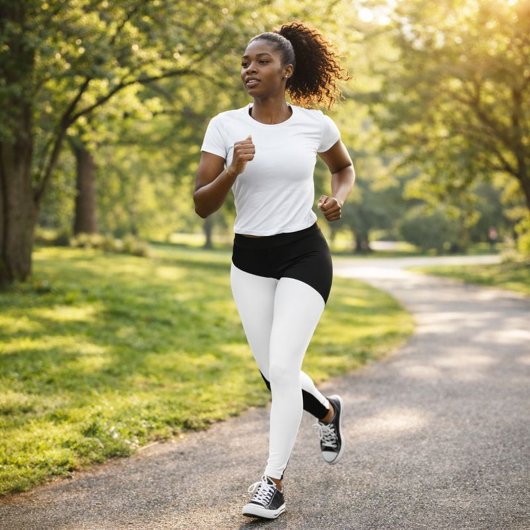 Leggings Motif géométrique noir et blanc