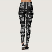 Leggings Motif géométrique noir et blanc Ama (Dos)