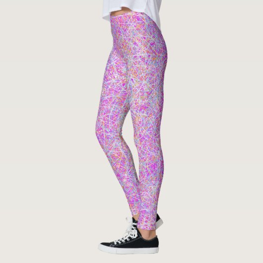 Leggings Motif géométrique rose Abstrait (Gauche)