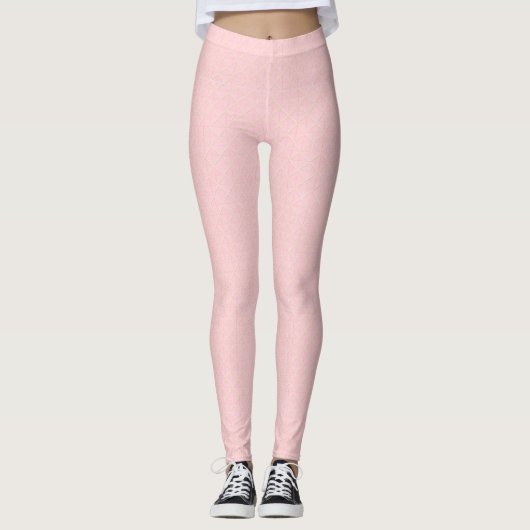 Leggings Motif géométrique rose avec Abstrait moderne (Devant)