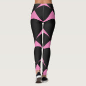 Leggings Motif géométrique rose et noir (Dos)