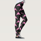 Leggings Motif géométrique rose et noir (Droite)