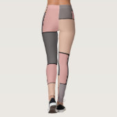 Leggings Motif géométrique rose violet (Dos)