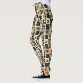 Leggings Motif géométrique rustique en boue de coton (2) (Gauche)