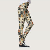 Leggings Motif géométrique rustique en boue de coton (2) (Droite)