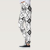 Leggings Motif géométrique sans fil répété (Gauche)