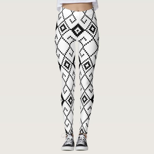 Leggings Motif géométrique sans fil répété (Devant)