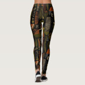 Leggings Motif géométrique sombre du milieu du siècle (1) (Dos)