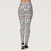 Leggings motif géométrique tons gris avec triangles (Dos)