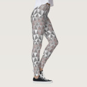 Leggings motif géométrique tons gris avec triangles (Droite)