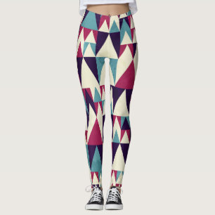 Leggings Motif géométrique triangle rétro