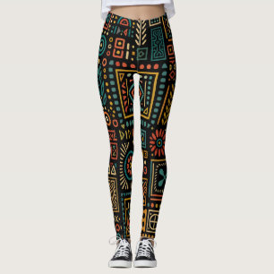 Leggings Motif géométrique tribal moderne