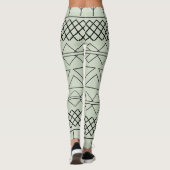 Leggings Motif géométrique vert (Dos)