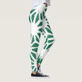 Leggings Motif géométrique vert et blanc (Droite)