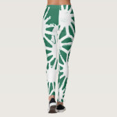 Leggings Motif géométrique vert et blanc (Dos)